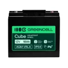 Greencell AGM VRLA 12V 18Ah wartungsfreier Akku für Kassen, Spielzeuge, Kameras 181x77x167mm AGM12V18AH-H
