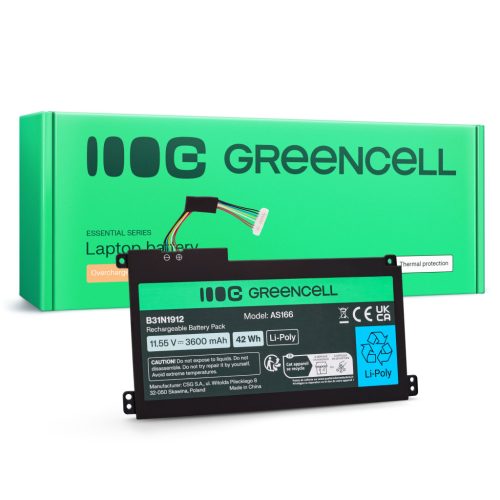 Greencell Akku Asus C31N1912 / B31N1912 3HWPP VivoBook 14: E410MA, L410MA, E410KA, E510MA AS166
