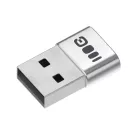 Plug&Play adapter Greencell 2,4A USB-A - USB-C adatátvitel 480 Mbps 12W alumínium ADGCAC1