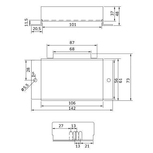 DC/DC Voltage Converter IVT 24 V/12 V, 10 A