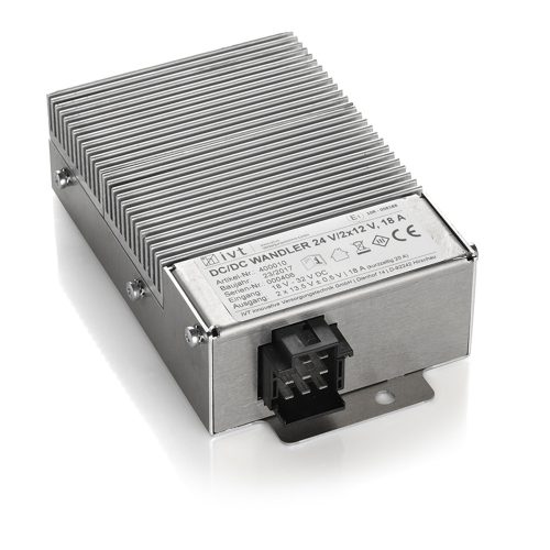DC/DC Voltage Converter IVT 24 V/2 x 12 V, 18 A