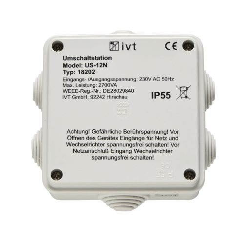 IVT Kapcsolóállomás US-12N - 230 V AC, 12 A, 2700 VA