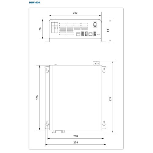 IVT Digitális szinusz inverter DSW-600 - 12 V, 600 W