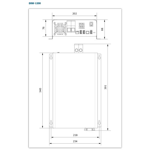 IVT Digitális szinusz inverter DSW-1200 - 12 V, 1200 W