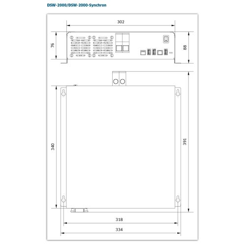 IVT Digitális szinusz inverter DSW-2000-Synchron - 12 V, 2000 W