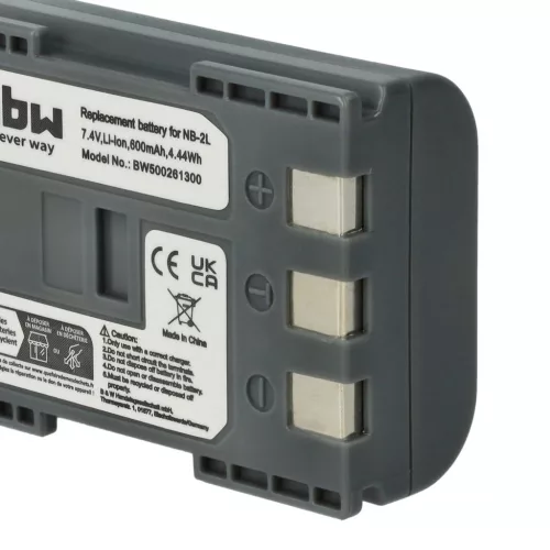 Videokamera Akku für Canon NB-2LH, NB-2L - 600 mAh 7,2 V Li-Ion
