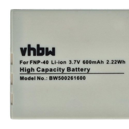 VHBW Fuji / Fujifilm NP-40, NP-40N akkumulátor - 500 mAh, 3,6 V, Li-Ion