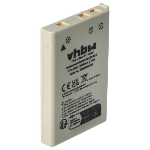 VHBW Nikon EN-EL5 Battery - 1000 mAh, 3.6 V, Li-Ion