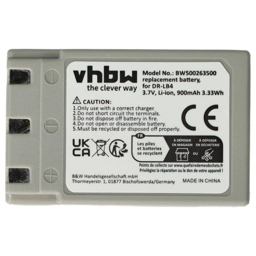 VHBW Akkumulátor Concord 431-XXX-hez - 750 mAh, 3,7 V, Li-Ion
