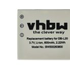 VHBW Sanyo DB-L20A, DB-L20, DB-L20AEX akkumulátor - 550 mAh, 3,6 V, Li-Ion