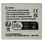 VHBW Sanyo DB-L20A, DB-L20, DB-L20AEX akkumulátor - 550 mAh, 3,6 V, Li-Ion