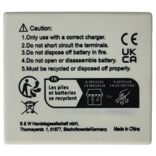 VHBW Sanyo DB-L20A, DB-L20, DB-L20AEX akkumulátor - 550 mAh, 3,6 V, Li-Ion