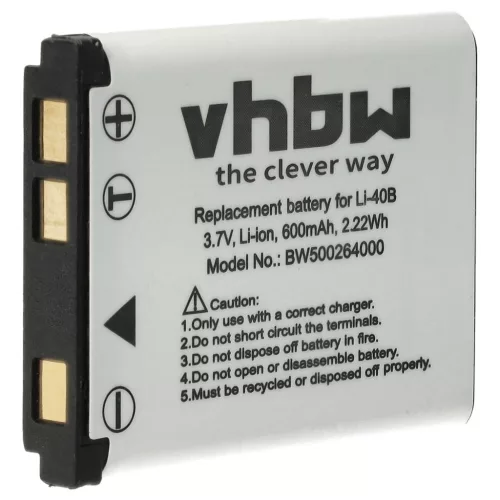 VHBW Akkumulátor BenQ DLI216-hoz - 500 mAh, 3,6 V, Li-Ion 500298700