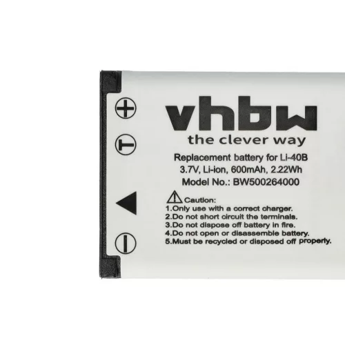 VHBW Akkumulátor BenQ DLI216-hoz - 500 mAh, 3,6 V, Li-Ion 500298700