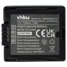VHBW Hitachi DZ-BP14s, DZ-BP07s, DZ-BP21s akkumulátor - 1100mAh, 7.2V, Li-Ion