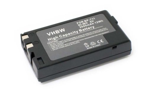 Videokamera akkumulátor Canon BP-818, BP-729, BP-726, BP-722D, BP-714, BP-711 kamerához - 2000 mAh 6 V NiMH