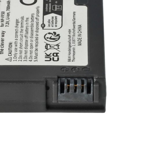 Videokamera Akku Sony NP-FF51, NP-FF50 - 700 mAh 7,2 V Li-Ion