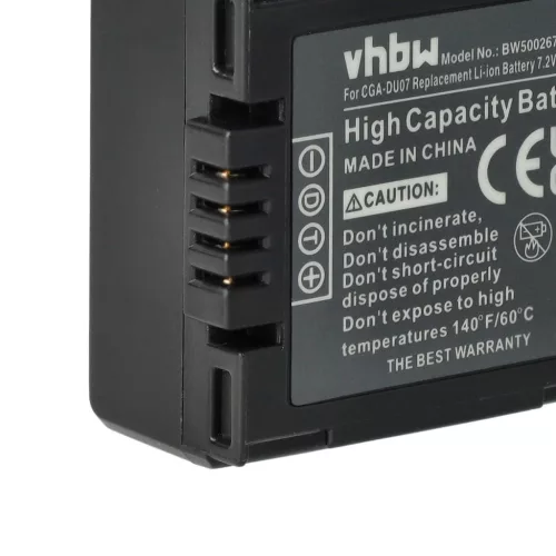 Videokamera akkumulátor Hitachi DZ-BP07s, DZ-BP14s, DZ-BP21s - 600 mAh 7,2 V Li-Ion