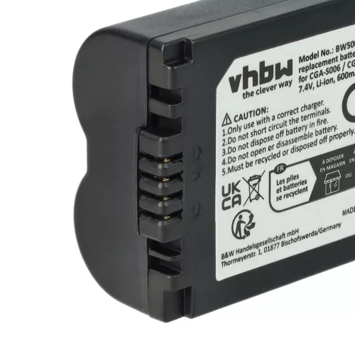 VHBW Leica BP-DC5 akkumulátor - 600 mAh, 7,2 V, Li-Ion