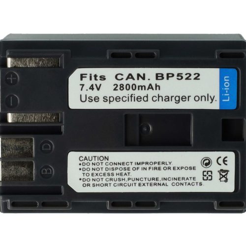 Videokamera Akku Canon BP-535, BP-511, BP-522, BP-512, BP-514 - 2800 mAh 7,2 V Li-Ion