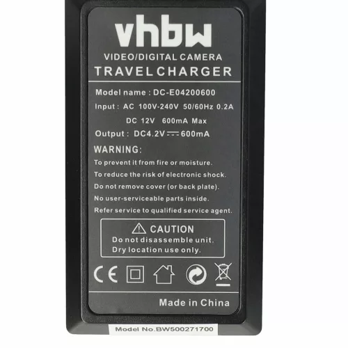 VHBW Akku-Ladegerät für Belkin, Easypix, Aiptek, Aito Digitalkamera - 0,6 A, 4,2 V