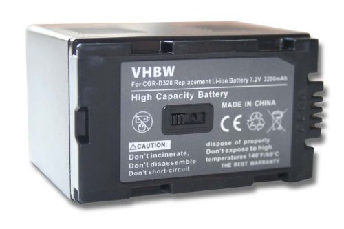 Videokamera elem Grundig BP-9, BP-8, BP-10-hez - 3200 mAh 7,2 V Li-Ion