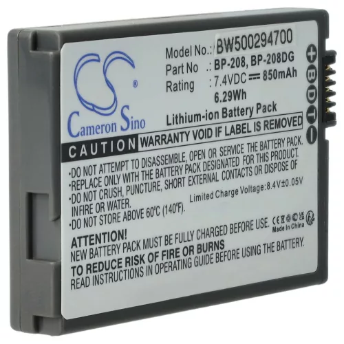 Videokamera Akku Canon BP-308, BP-315, BP-208 - 700 mAh 7,4 V Li-Ion