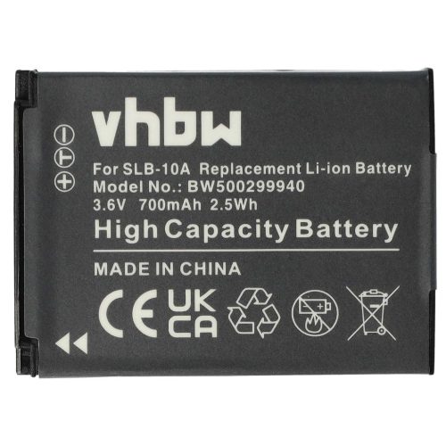 VHBW Samsung BP-10A, SLB-10A, BP10A Akku - 700 mAh, 3,6 V, Li-Ion