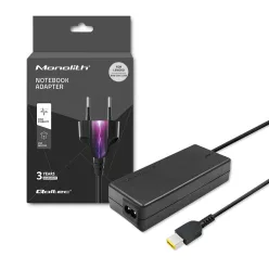   Qoltec hálózati adapter Lenovo laptophoz, 65 W, 20 V / 3,25 A, Slim tip + pin csatlakozóval és tápkábellel