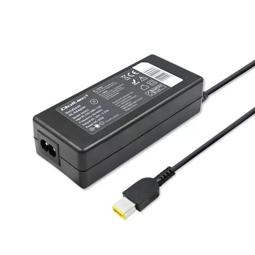 Qoltec hálózati adapter Lenovo laptophoz, 65 W, 20 V / 3,25 A, Slim tip + pin csatlakozóval és tápkábellel