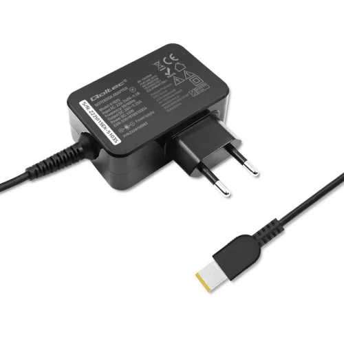 Qoltec hálózati adapter Lenovo laptophoz – 45 W, 20 V, 2,25 A, Slim Tip + Pin