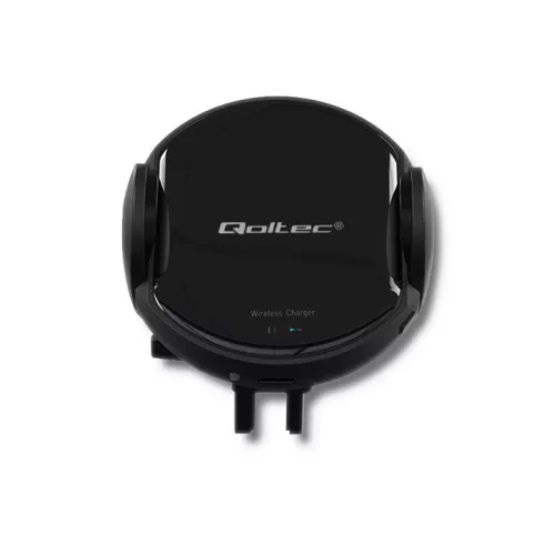 Qoltec PRO induktív autós telefontöltő IR érzékelővel, 15 W, QC 3.0, USB-C