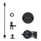 Qoltec PRO induktív autós telefontöltő IR érzékelővel, 15 W, QC 3.0, USB-C