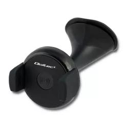   Qoltec Qi vezeték nélküli autós telefontöltő és telefontartó – 5 V / 5 W / 1 A, Micro USB