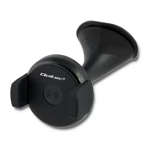 Qoltec Qi vezeték nélküli autós telefontöltő és telefontartó – 5 V / 5 W / 1 A, Micro USB