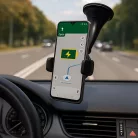 Qoltec Qi vezeték nélküli autós telefontöltő és telefontartó – 5 V / 5 W / 1 A, Micro USB