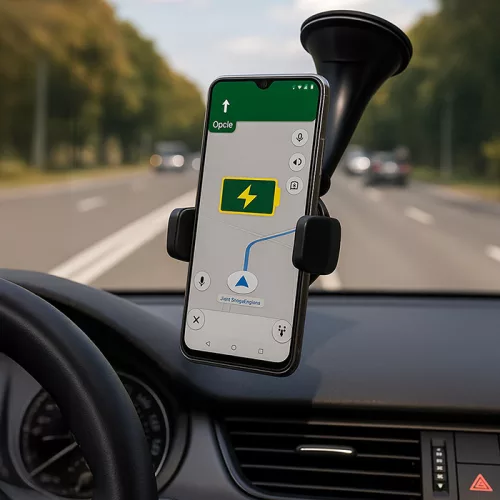 Qoltec Qi vezeték nélküli autós telefontöltő és telefontartó – 5 V / 5 W / 1 A, Micro USB