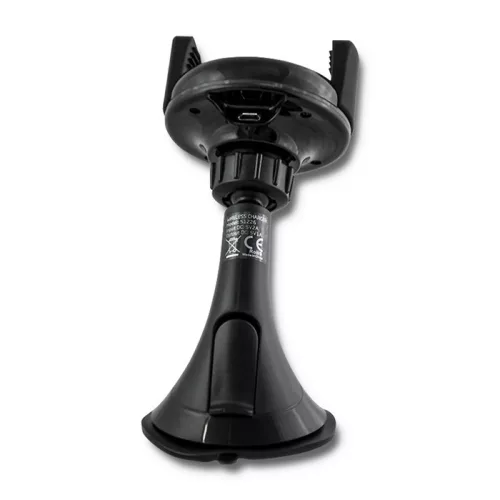 Qoltec Qi vezeték nélküli autós telefontöltő és telefontartó – 5 V / 5 W / 1 A, Micro USB