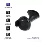 Qoltec Qi vezeték nélküli autós telefontöltő és telefontartó – 5 V / 5 W / 1 A, Micro USB