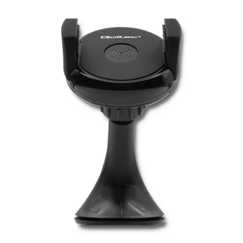 Qoltec Qi vezeték nélküli autós telefontöltő és telefontartó – 5 V / 5 W / 1 A, Micro USB