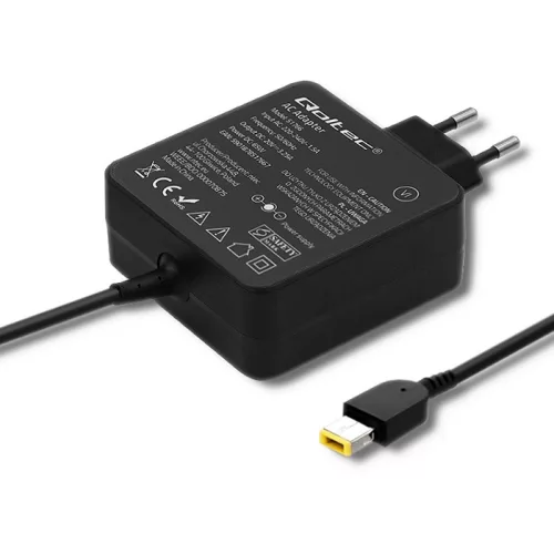 Qoltec hálózati adapter Lenovo laptophoz, 65 W, 20 V / 3,25 A, Slim tip + pin