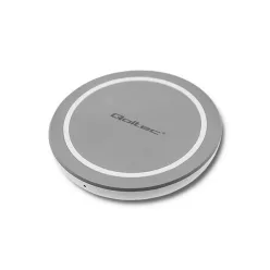   Qoltec RING Qi vezeték nélküli töltő Qualcomm Quick Charge 3.0 támogatással, 10 W, szürke