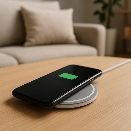 Qoltec RING Qi vezeték nélküli töltő Qualcomm Quick Charge 3.0 támogatással, 10 W, szürke