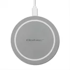 Qoltec RING Qi vezeték nélküli töltő Qualcomm Quick Charge 3.0 támogatással, 10 W, szürke