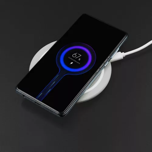 Qoltec RING Qi vezeték nélküli töltő Qualcomm Quick Charge 3.0 támogatással, 10 W, szürke