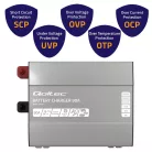 Qoltec Smart Monolith intelligens akkumulátortöltő LiFePO4, AGM, GEL és SLA akkumulátorokhoz – 90 A, 12 V, gyorstöltés