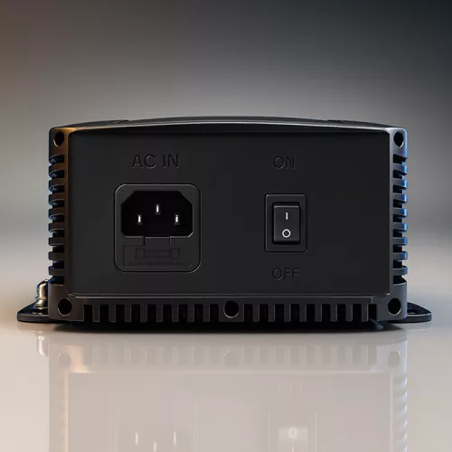 Qoltec Smart Monolith intelligens akkumulátortöltő LiFePO4, AGM, GEL és SLA akkumulátorokhoz – 24 V / 10 A