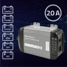 Qoltec Monolith intelligens akkumulátortöltő LiFePO4, AGM, GEL és SLA akkumulátorokhoz – 24 V / 20 A