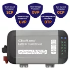Qoltec Smart Monolith intelligens akkumulátortöltő LiFePO4, AGM, GEL és SLA akkumulátorokhoz – 12 V / 40 A