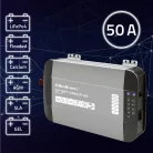 Qoltec Smart Monolith intelligens akkumulátortöltő LiFePO4-, AGM-, GEL- és SLA-akkumulátorokhoz – 12 V / 50 A